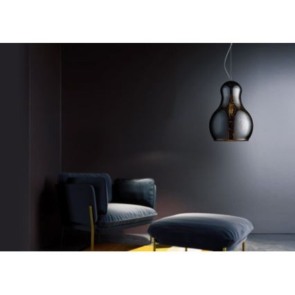 Suspension filaire BELLO 1xE27/60W/230V d. 30 cm chrome