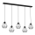 Suspension filaire BERGEN 5xE27/60W/230V noir