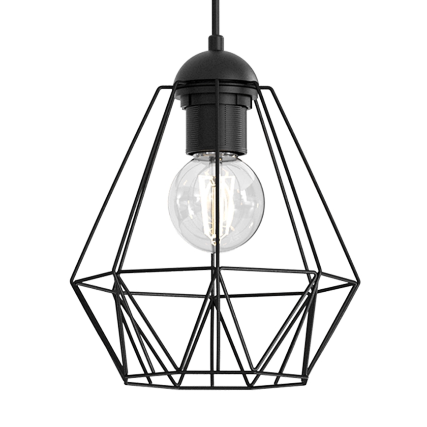 Suspension filaire BERGEN 5xE27/60W/230V noir