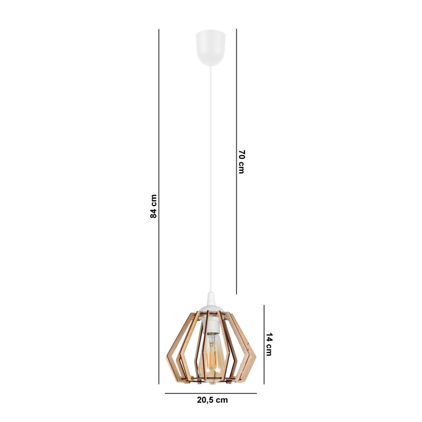 Suspension filaire BERGO 1xE27/60W/230V blanche