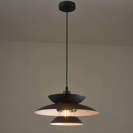 Suspension filaire BERIT 1xE27/20W/230V noir