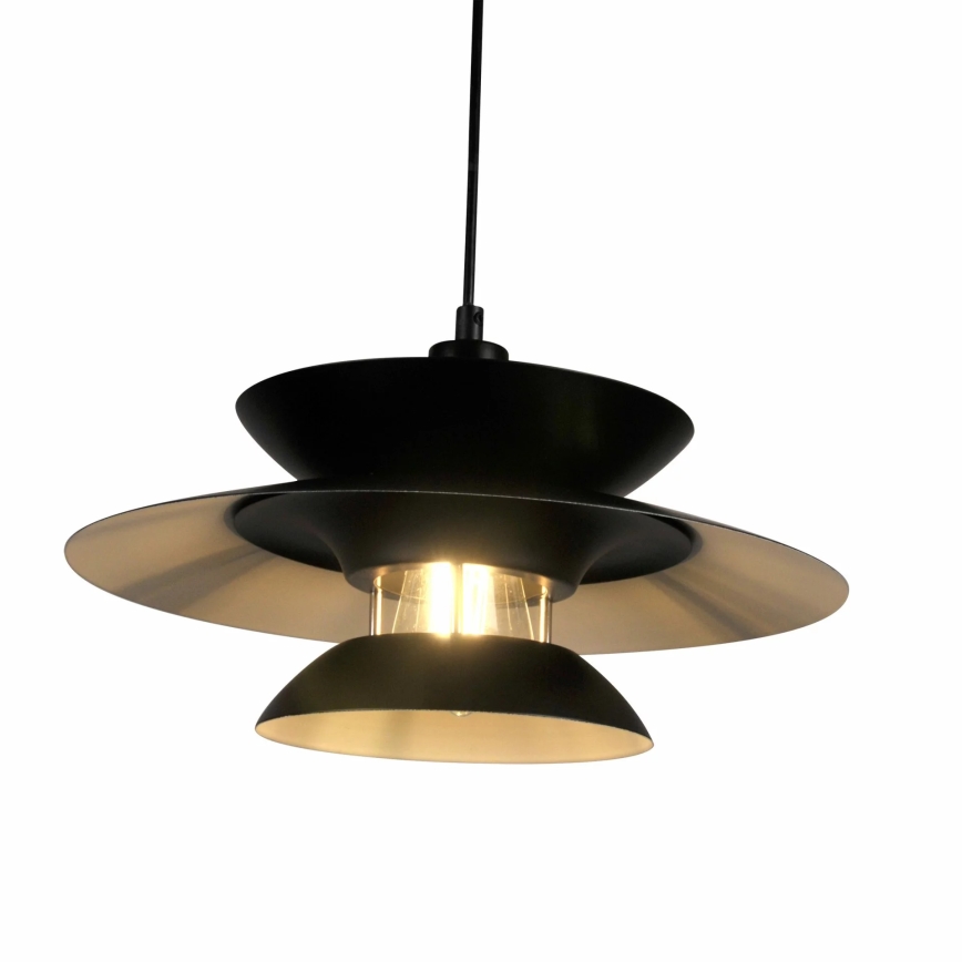 Suspension filaire BERIT 1xE27/20W/230V noir