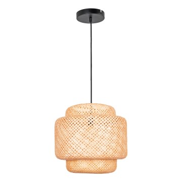 Suspension filaire BERTA 1xE27/20W/230V d. 50 cm bambou