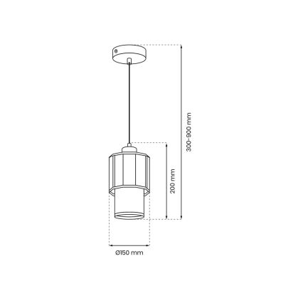 Suspension filaire BLANCO 1xE27/60W/230V blanc