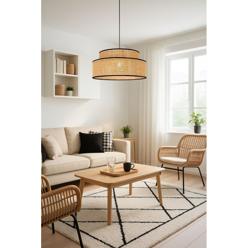 Suspension filaire BOHO 1xE27/60W/230V beige