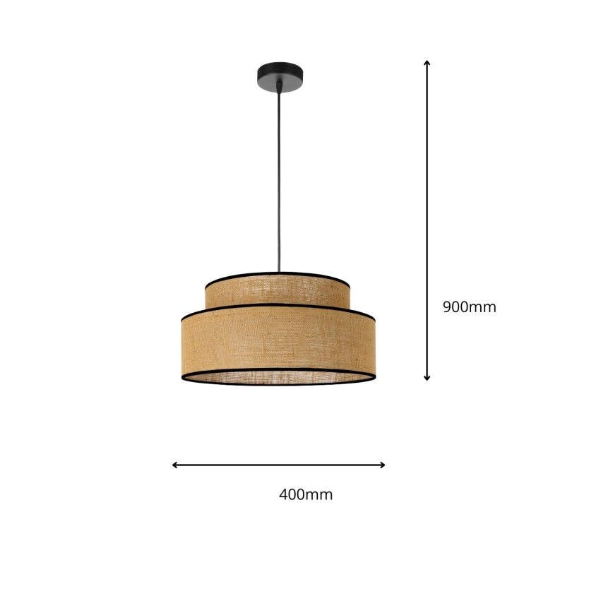 Suspension filaire BOHO 1xE27/60W/230V beige