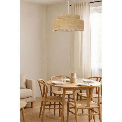 Suspension filaire BOHO 1xE27/60W/230V beige