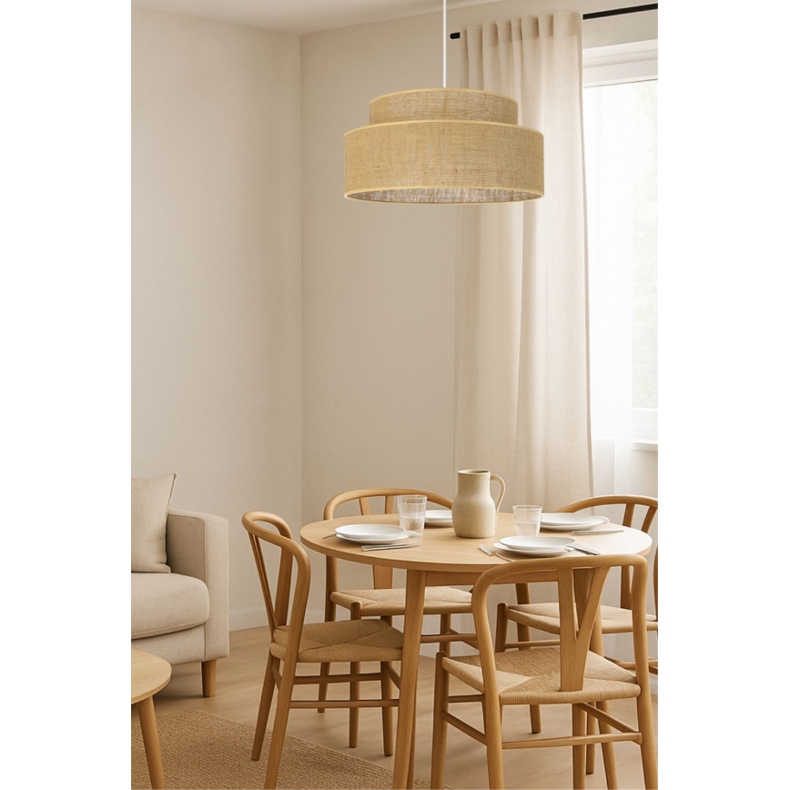 Suspension filaire BOHO 1xE27/60W/230V beige