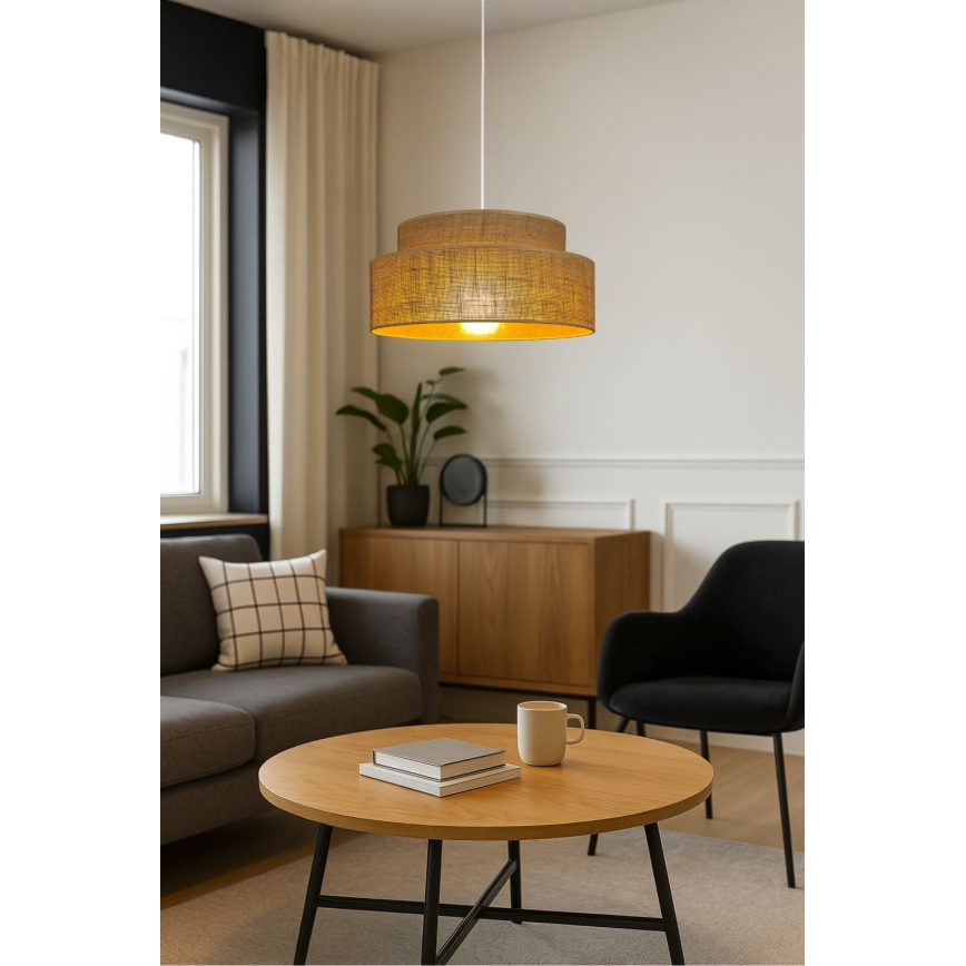 Suspension filaire BOHO 1xE27/60W/230V beige