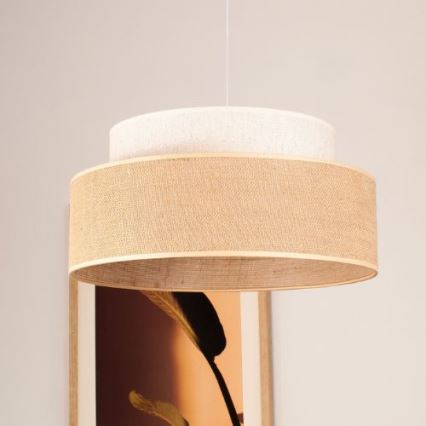 Suspension filaire BOHO 1xE27/60W/230V blanc/beige
