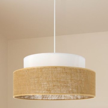 Suspension filaire BOHO 1xE27/60W/230V blanc/beige