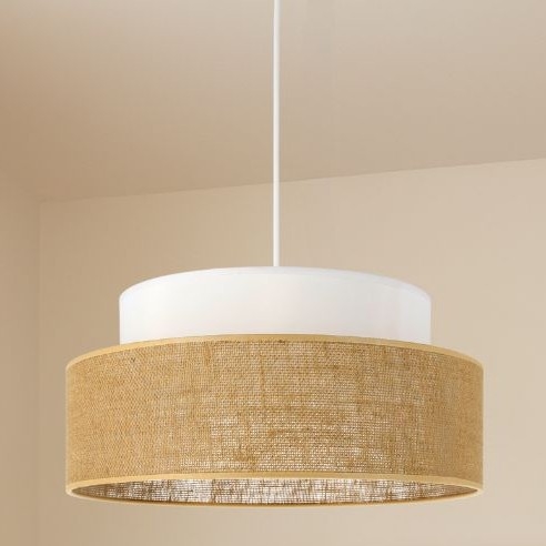 Suspension filaire BOHO 1xE27/60W/230V blanc/beige