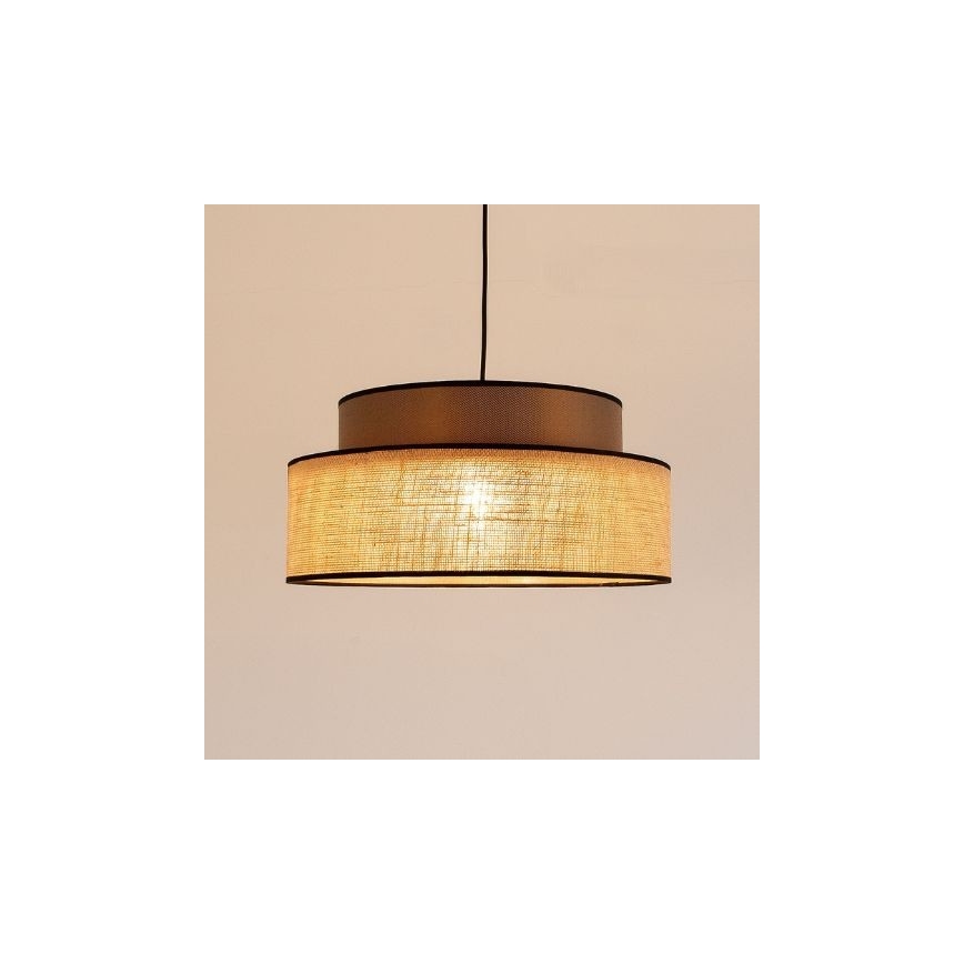 Suspension filaire BOHO 1xE27/60W/230V marron/beige