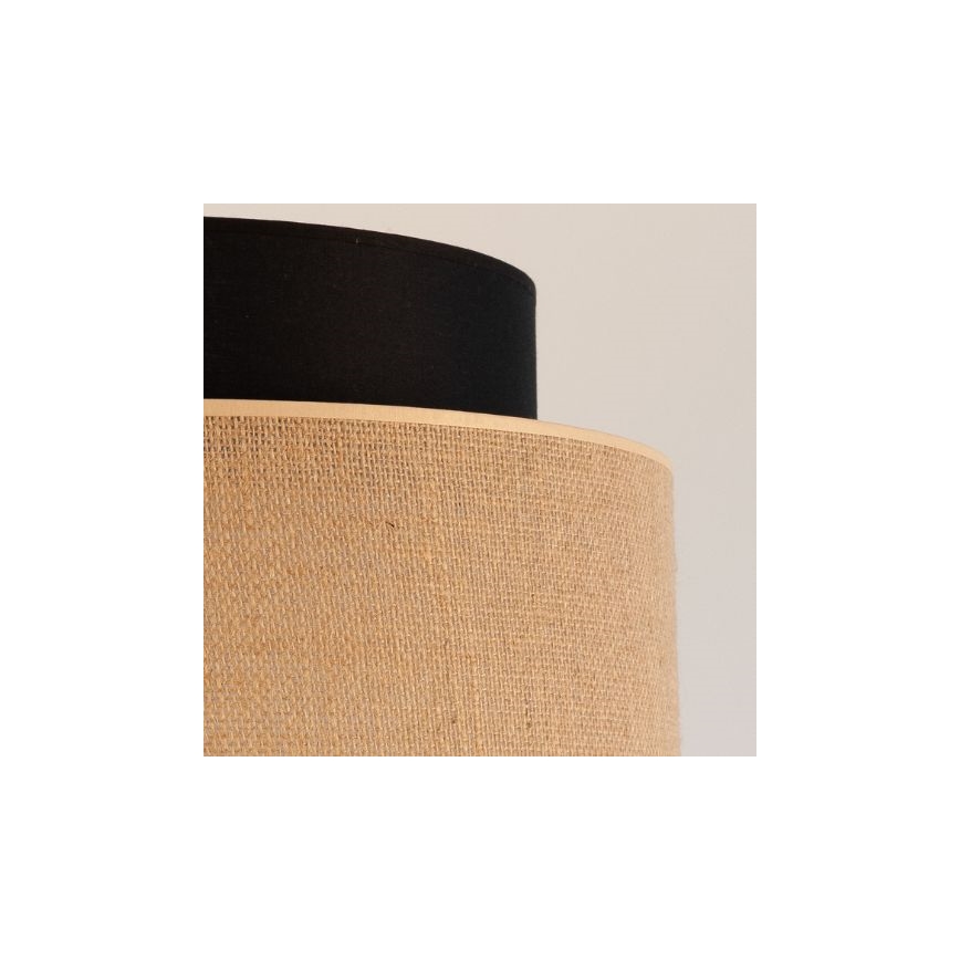 Suspension filaire BOHO 1xE27/60W/230V noir/beige
