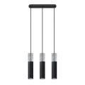 Suspension filaire BORGIO 3xGU10/40W/230V béton/métal noir