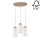 Suspension filaire BOSCO 3xE27/60W/230V chêne - certifié FSC
