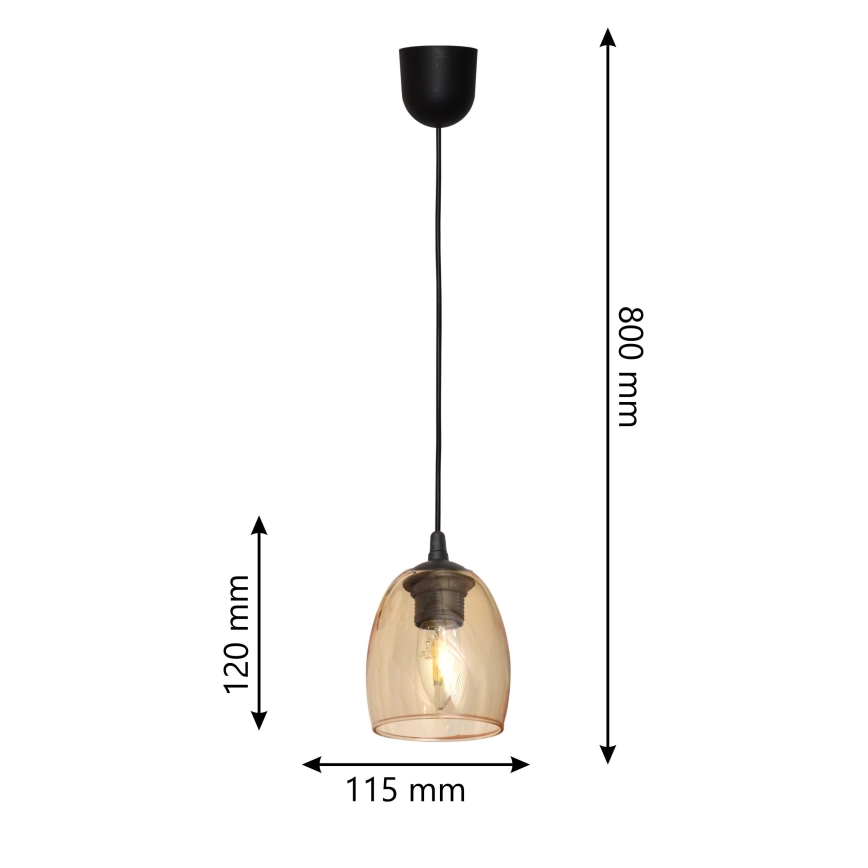 Suspension filaire BRILLANT 1xE27/15W/230V beige