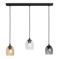 Suspension filaire BRILLANT 3xE27/15W/230V beige/transparent/gris