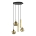 Suspension filaire CALYPSO 2xGU10/60W/230V + 3xE27/60W noir/doré