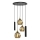 Suspension filaire CALYPSO 2xGU10/60W/230V + 3xE27/60W noir/doré