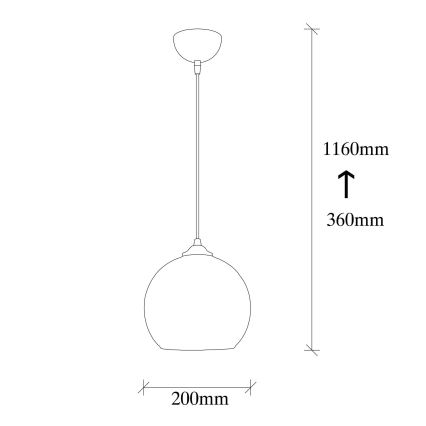 Suspension filaire CAMINI 1xE27/40W/230V