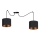 Suspension filaire CANDIDA 2xE27/40W/230V araignée noir/cuivre
