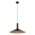 Suspension filaire CAPRI 1xE27/15W/230V d. 50 cm noir/cuivre