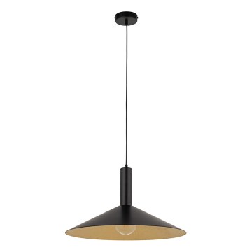 Suspension filaire CAPRI 1xE27/15W/230V d. 50 cm noir/doré
