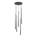 Suspension filaire CARMEN 5xG9/40W/230V diam. 30 cm noir