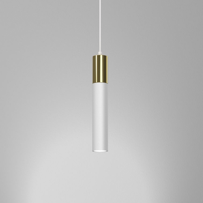 Suspension filaire CASSA 1xGU10/8W/230V blanc/doré
