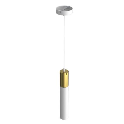 Suspension filaire CASSA 1xGU10/8W/230V blanc/doré