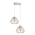 Suspension filaire CEED GOLD 2xE27/60W/230V d. 28 cm blanc/doré