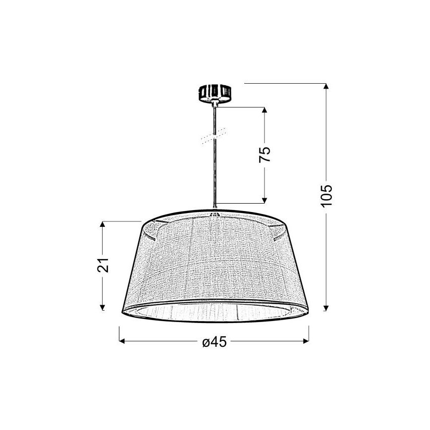 Suspension filaire CHARLIE 1xE27/60W/230V beige