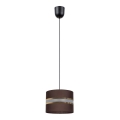 Suspension filaire CORAL 1xE27/60W/230V d. 20 cm marron