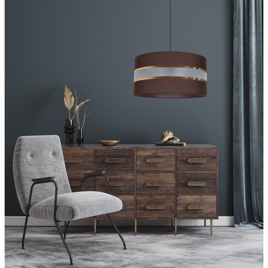 Suspension filaire CORAL 1xE27/60W/230V d. 40 cm marron