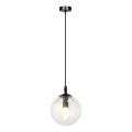 Suspension filaire COSMO 1xE14/10W/230V d. 14 cm noir/transparent