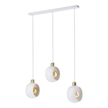 Suspension filaire CYKLOP 3xE27/60W/230V blanche