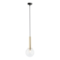 Suspension filaire DAISY 1xG9/12W/230V d. 14 cm doré/noir/transparent