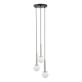 Suspension filaire DAISY 3xG9/12W/230V d. 27 cm chrome brillant/noir/blanc