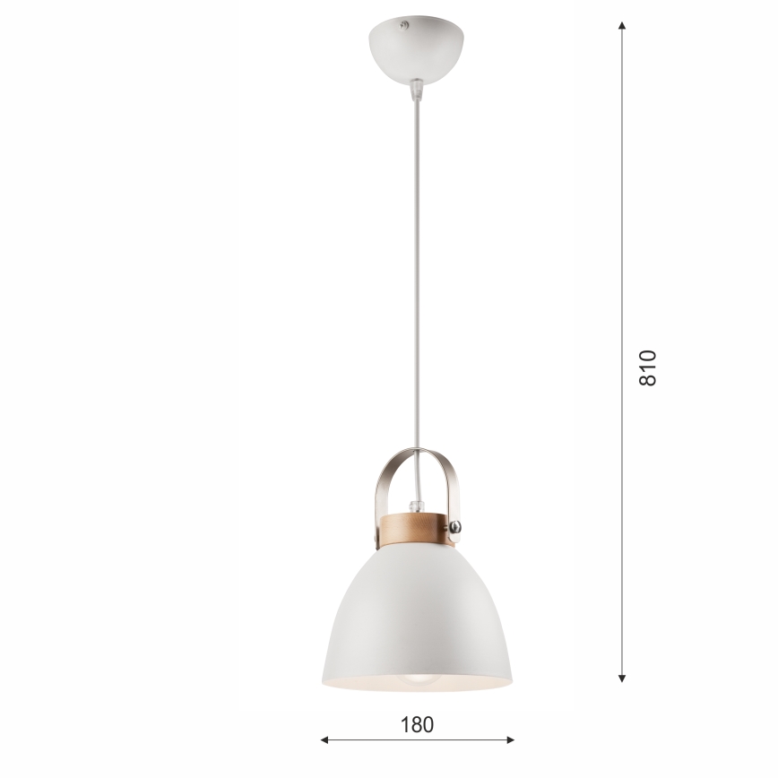 Suspension filaire DANIELLE 1xE27/60W/230V hêtre