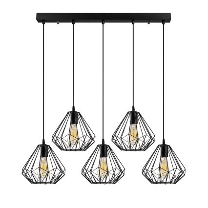 Suspension filaire DIAMOND 5xE27/100W/230V