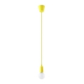 Suspension filaire DIEGO 1xE27/60W/230V jaune