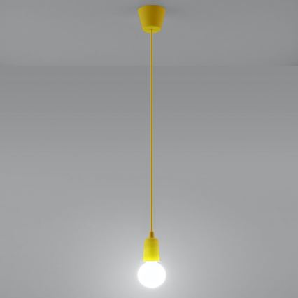 Suspension filaire DIEGO 1xE27/60W/230V jaune