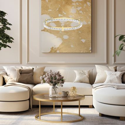 Suspension filaire ELEGANCE LED/36W/230V d. 60 cm doré