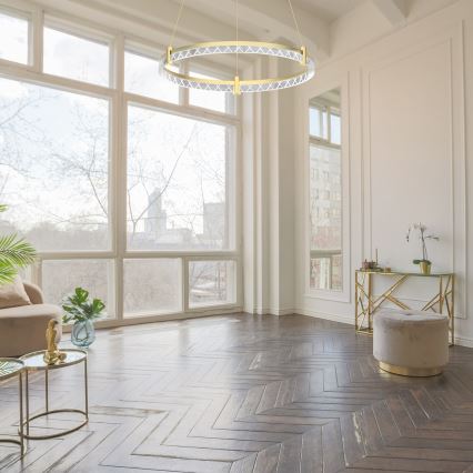 Suspension filaire ELEGANCE LED/36W/230V d. 60 cm doré