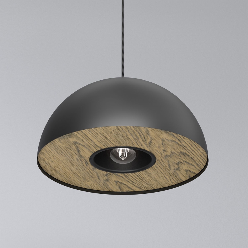 Suspension filaire ELGUND 1xE27/15W/230V d. 35 cm noir