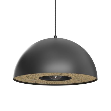 Suspension filaire ELGUND 1xE27/15W/230V d. 35 cm noir