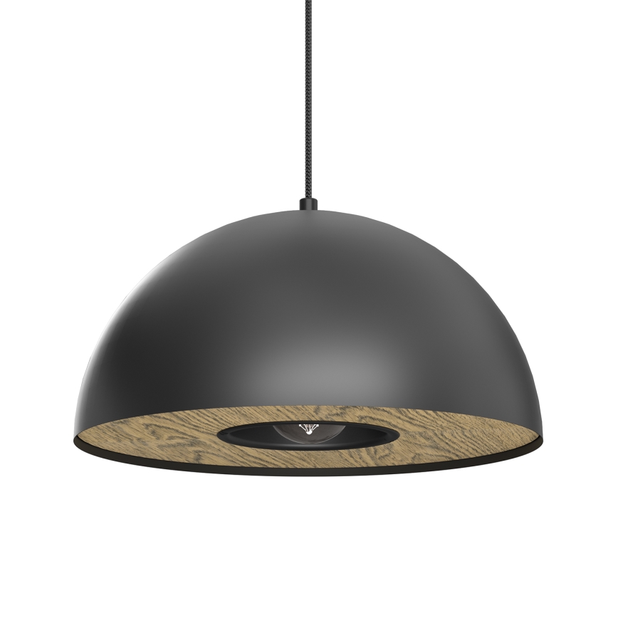 Suspension filaire ELGUND 1xE27/15W/230V d. 35 cm noir