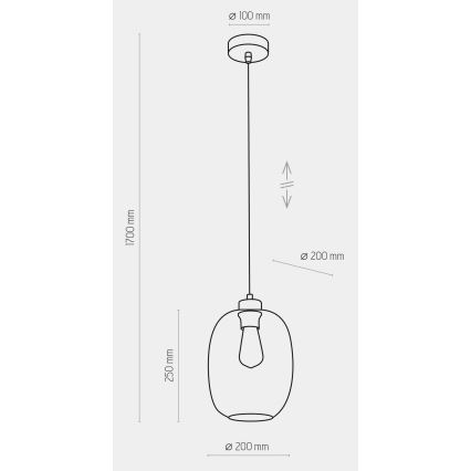 Suspension filaire ELIO 1xE27/60W/230V rose