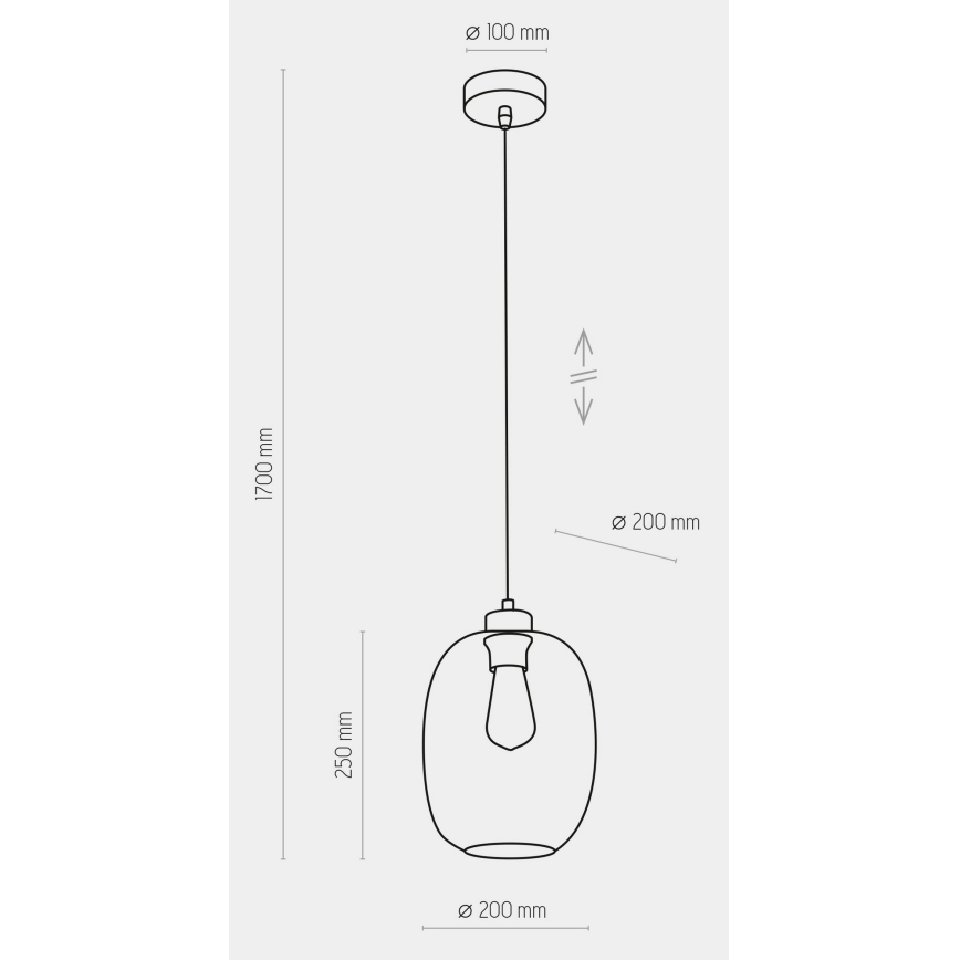 Suspension filaire ELIO 1xE27/60W/230V rose
